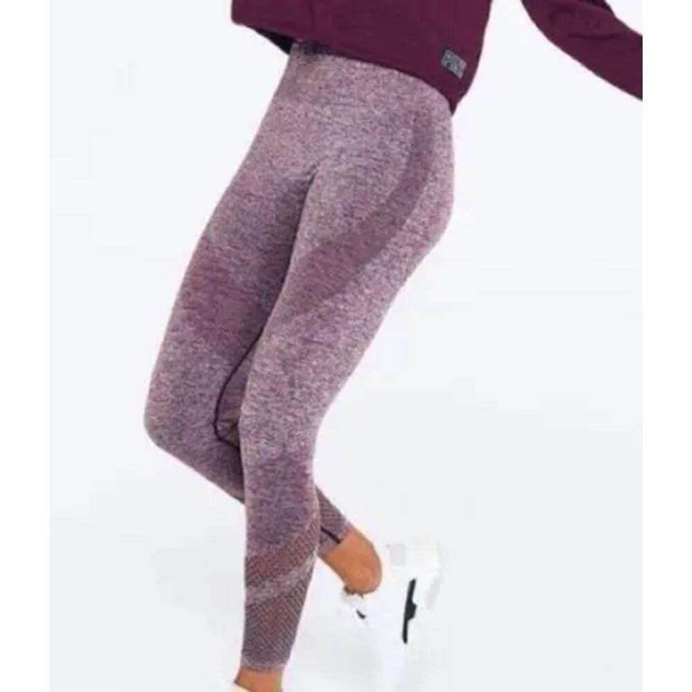 Pink Victoria’s Secret Maroon High Waisted Seamless Leggings Sports Yoga Size S
